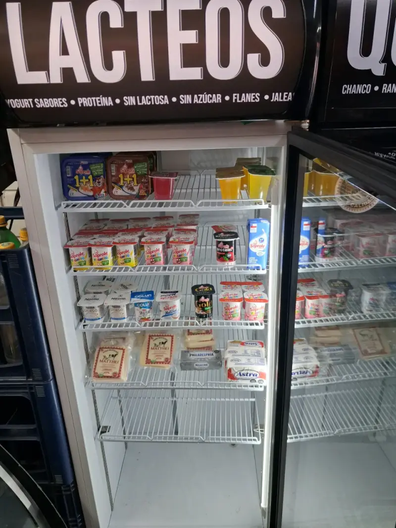Refrigerador exhibidor de lácteos con puerta de vidrio - 3