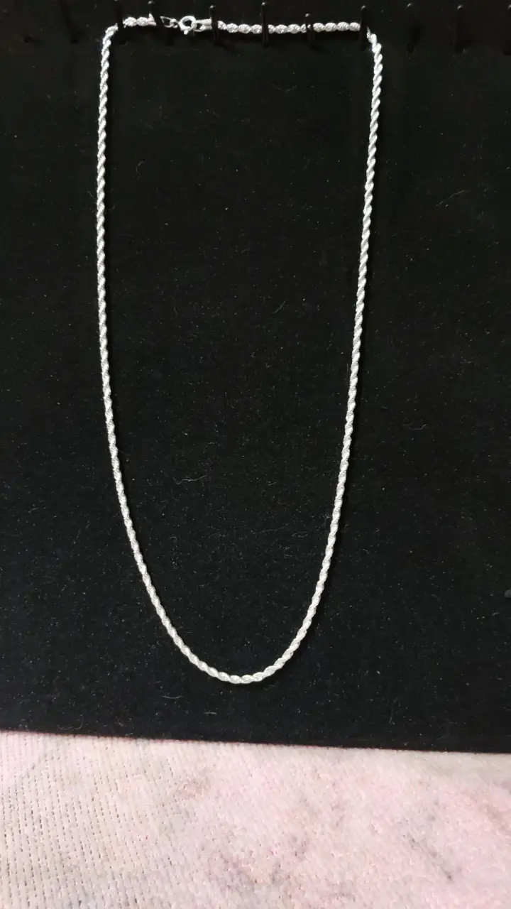 Cadena de plata estilo trenzado - 5