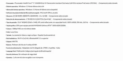 Laptop Lenovo LOQ 15" 9na Gen (Intel)i7 - miniatura 6