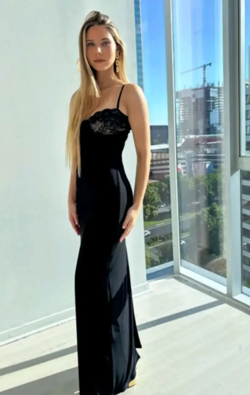 Vestido largo negro - 2