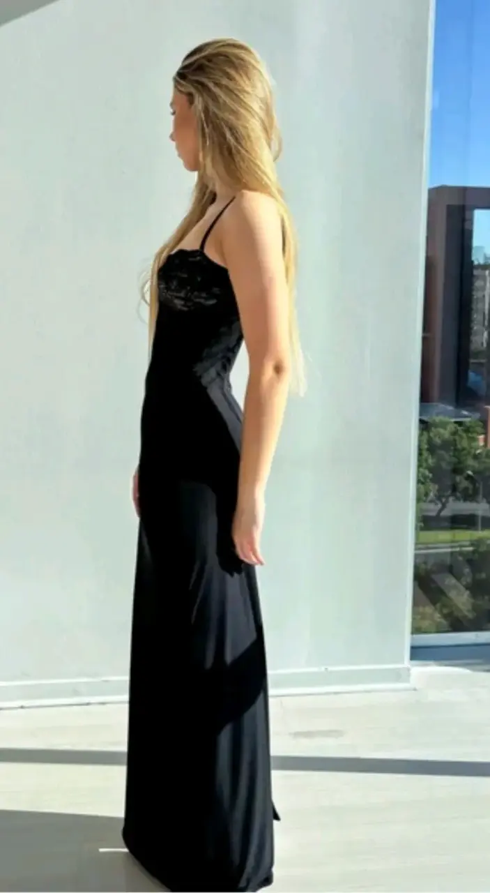 Vestido largo negro - 3