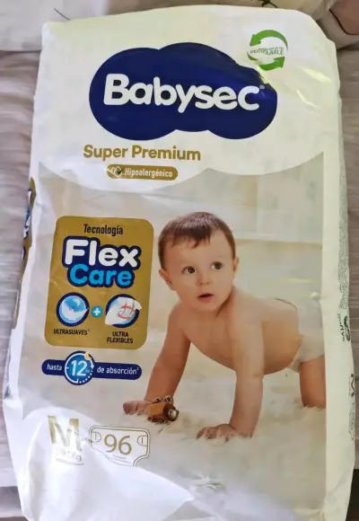 Pañales Babysec Super Premium M 96 unidades - miniatura 1