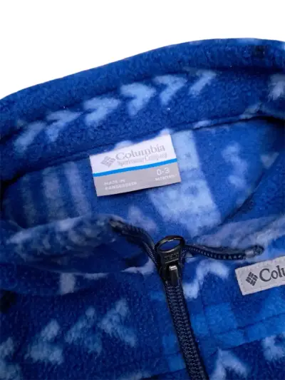 Chaqueta polar azul para bebé Columbia - miniatura 3