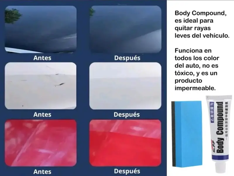 Pasta Para Pulir Automóviles Quita Rayas Pequeñas. - 3