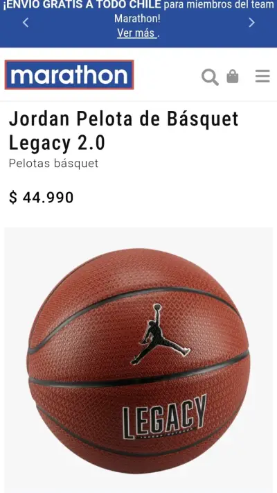 Pelota de Básquet Jordan Legacy 2.0 - miniatura 3