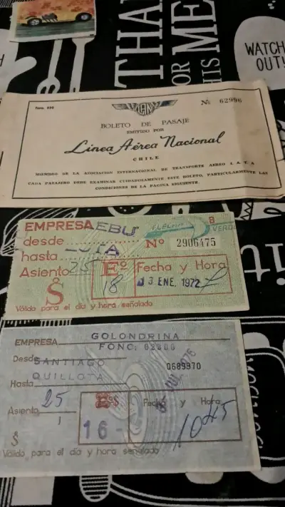 Boletos antiguos de transporte en Chile - miniatura 1