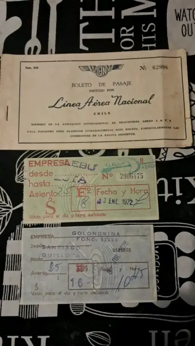 Boletos antiguos de transporte en Chile - miniatura 2