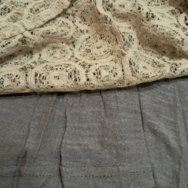 Vestido de encaje beige Tatienne sin mangas - 5
