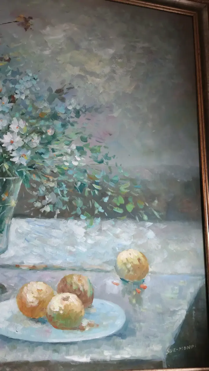 Cuadro de naturaleza muerta con frutas y flores - 3