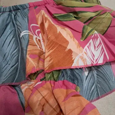 Vestido corto estampado tropical multicolor - miniatura 2