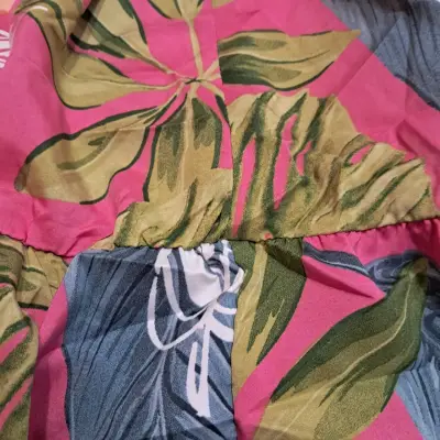 Vestido corto estampado tropical multicolor - miniatura 3