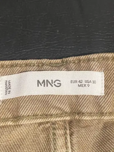 Pantalones beige MNG talla 42 - miniatura 1
