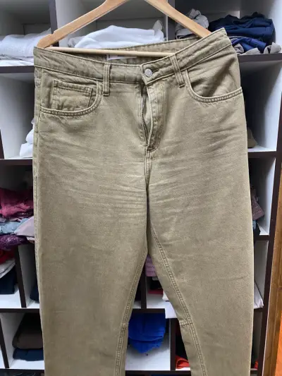 Pantalones beige MNG talla 42 - miniatura 2