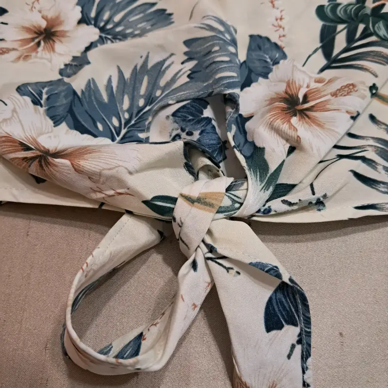 Blusa floral de verano Shein con lazo - 4