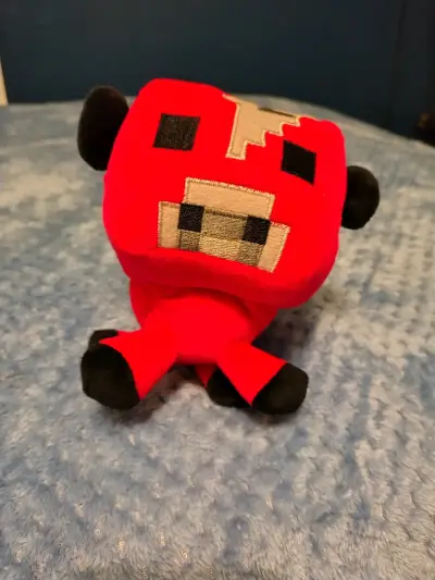 Peluche Minecraft Vaca Roja Mooshroom - miniatura 1