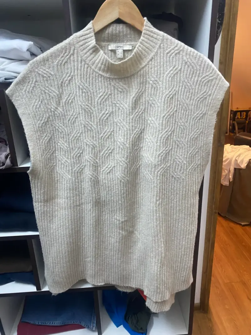 Chaleco sin mangas de lana Esprit beige - 2