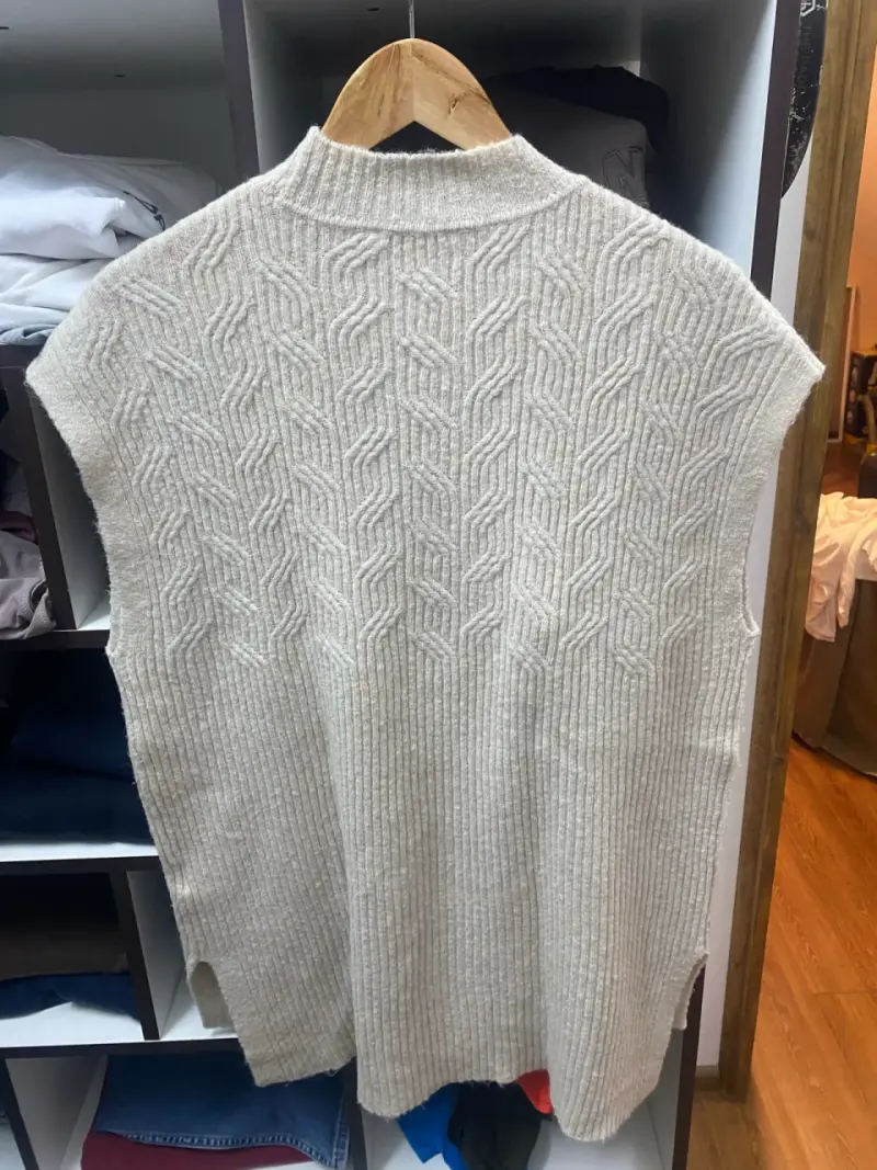 Chaleco sin mangas de lana Esprit beige - 5