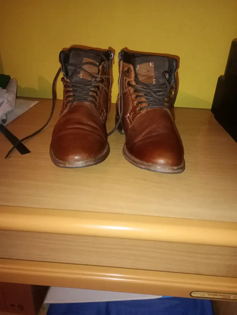 Botines de cuero marrón con cierre lateral - 2