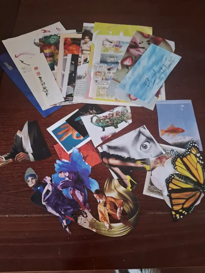 Lote de recortes de revistas para collage