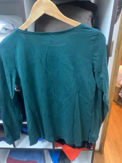 Polera manga larga verde Esprit talla M - miniatura 4