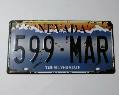 Placa de matrícula Nevada vintage - miniatura 1