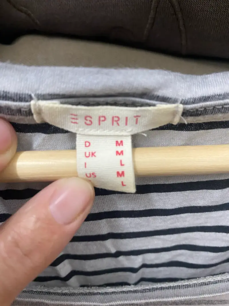 Polera de rayas gris Esprit talla M - 1