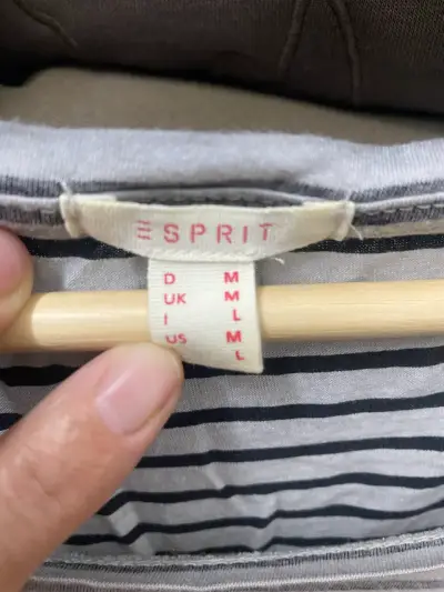 Polera de rayas gris Esprit talla M - miniatura 1