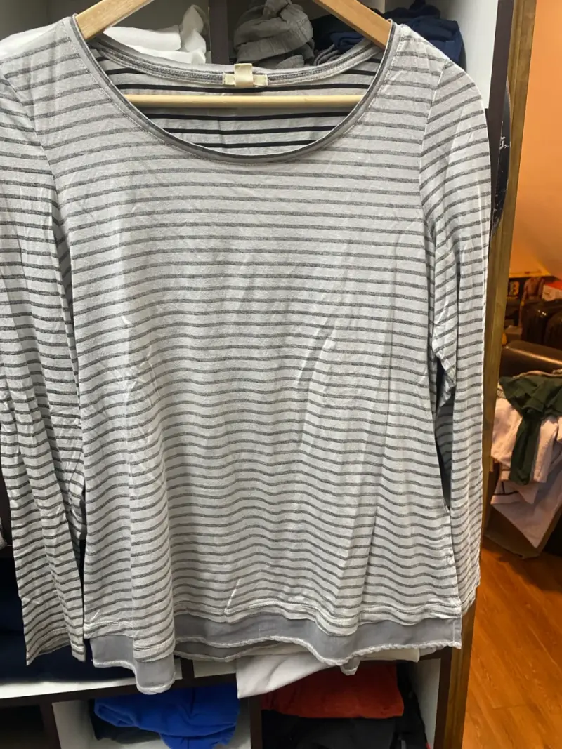Polera de rayas gris Esprit talla M - 4