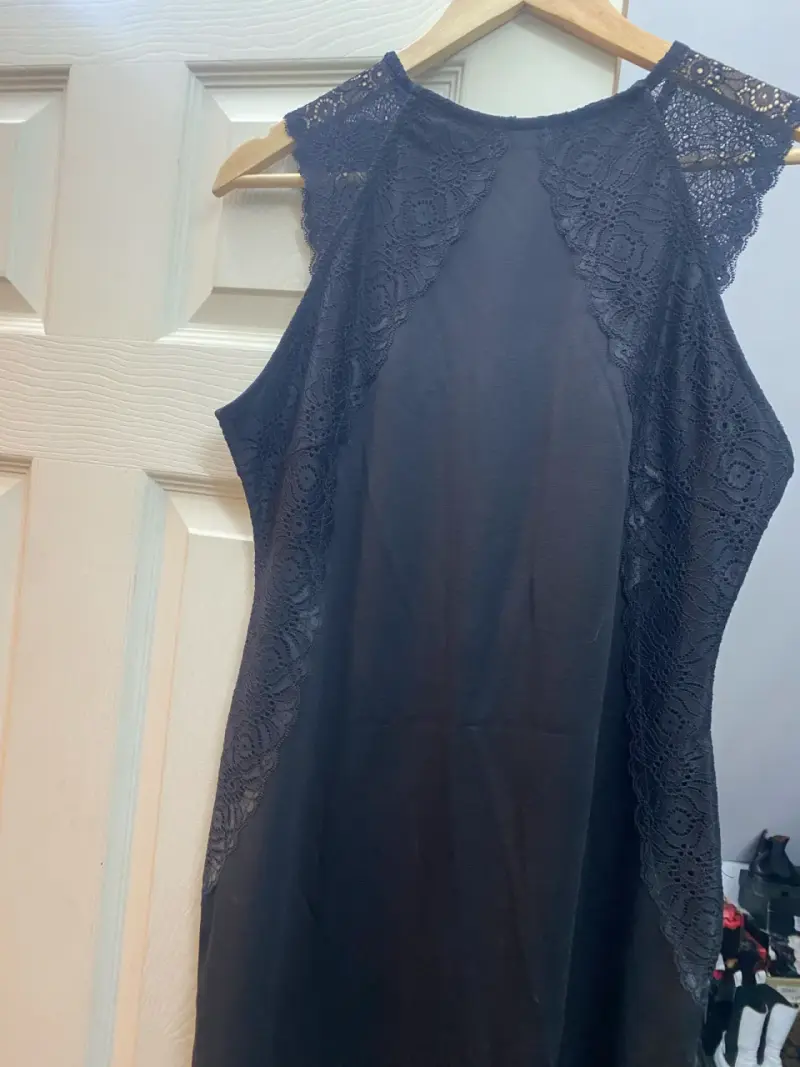 Vestido negro de encaje H&M talla L - 5