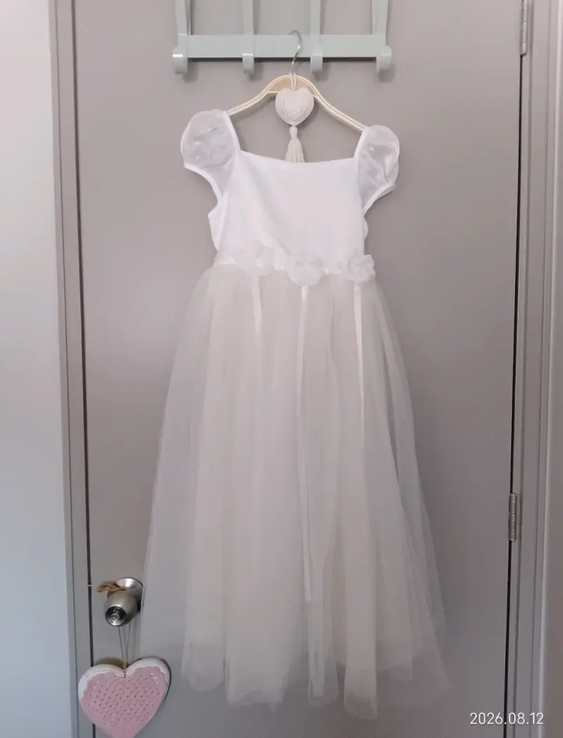 Vestido de comunión blanco para niña