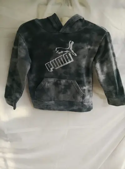 Polerón con capucha para niño Puma gris - miniatura 1