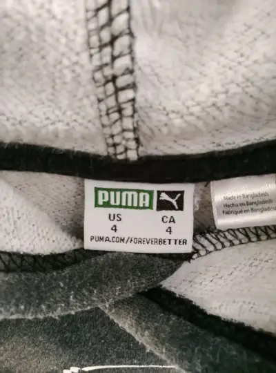 Polerón con capucha para niño Puma gris - miniatura 4