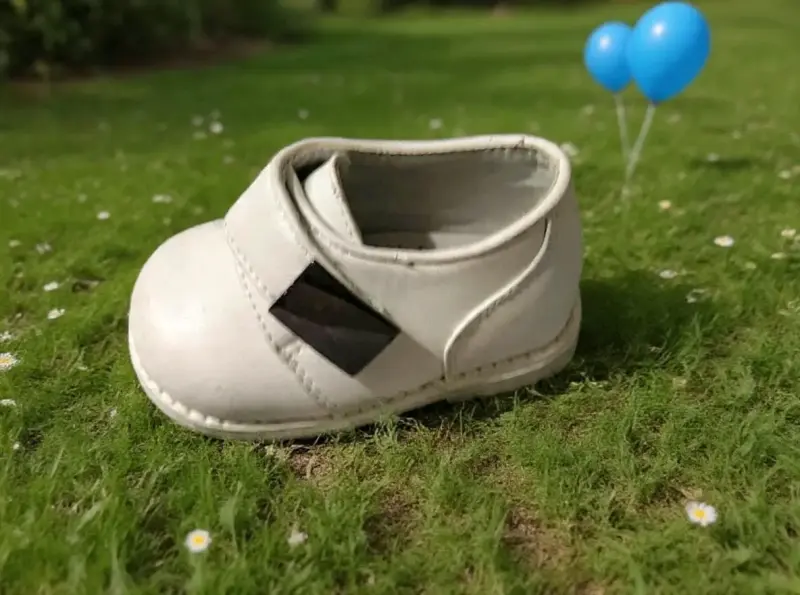 Zapato de bebé blanco con diseño elegante - 1