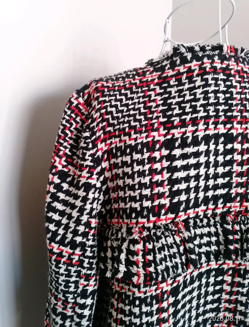 Chaqueta de tweed a cuadros para mujer - 3