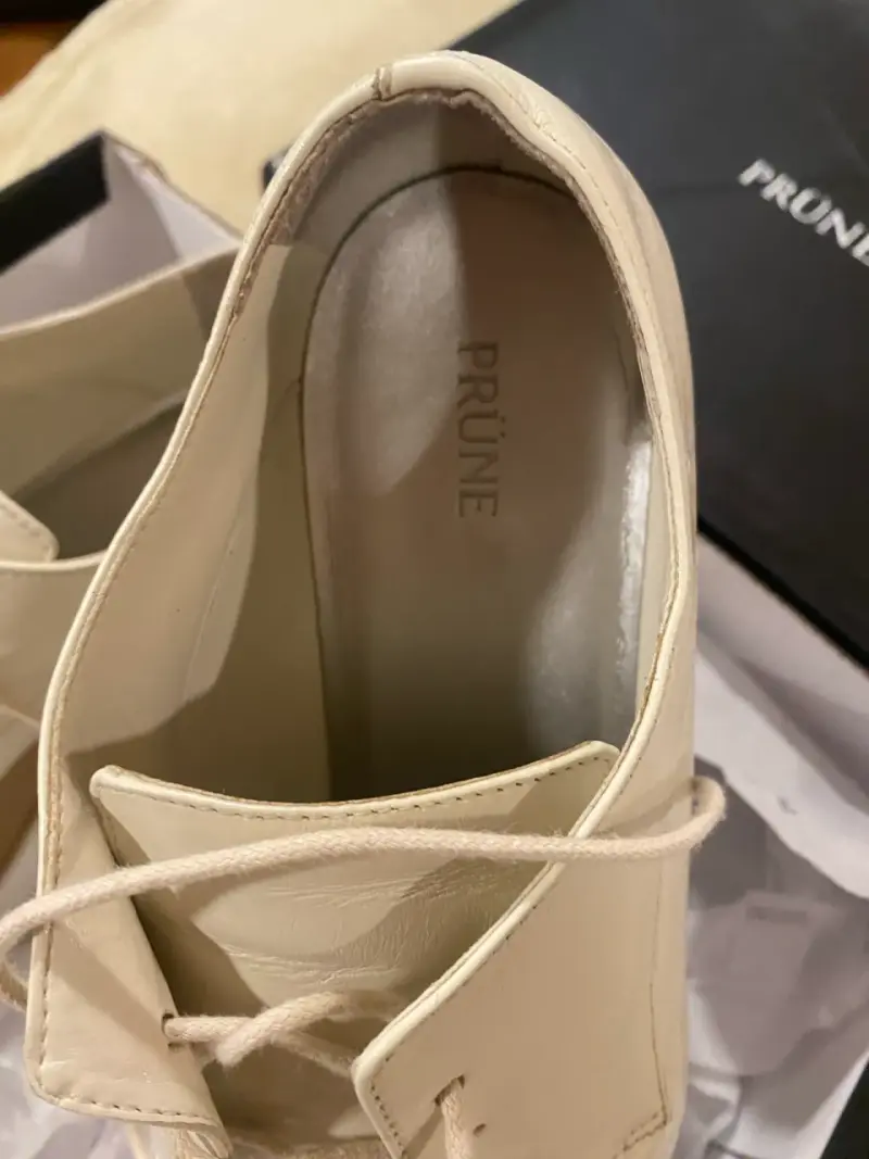 Zapatos de cuero beige Prüne para mujer - 2