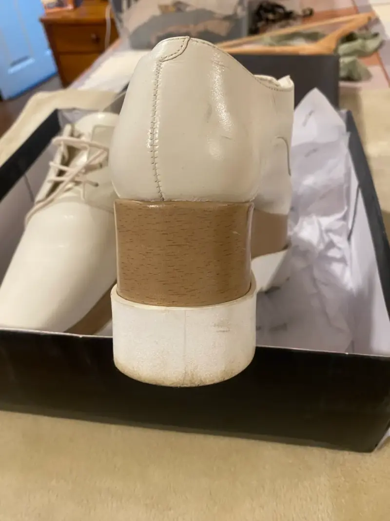 Zapatos de cuero beige Prüne para mujer - 5