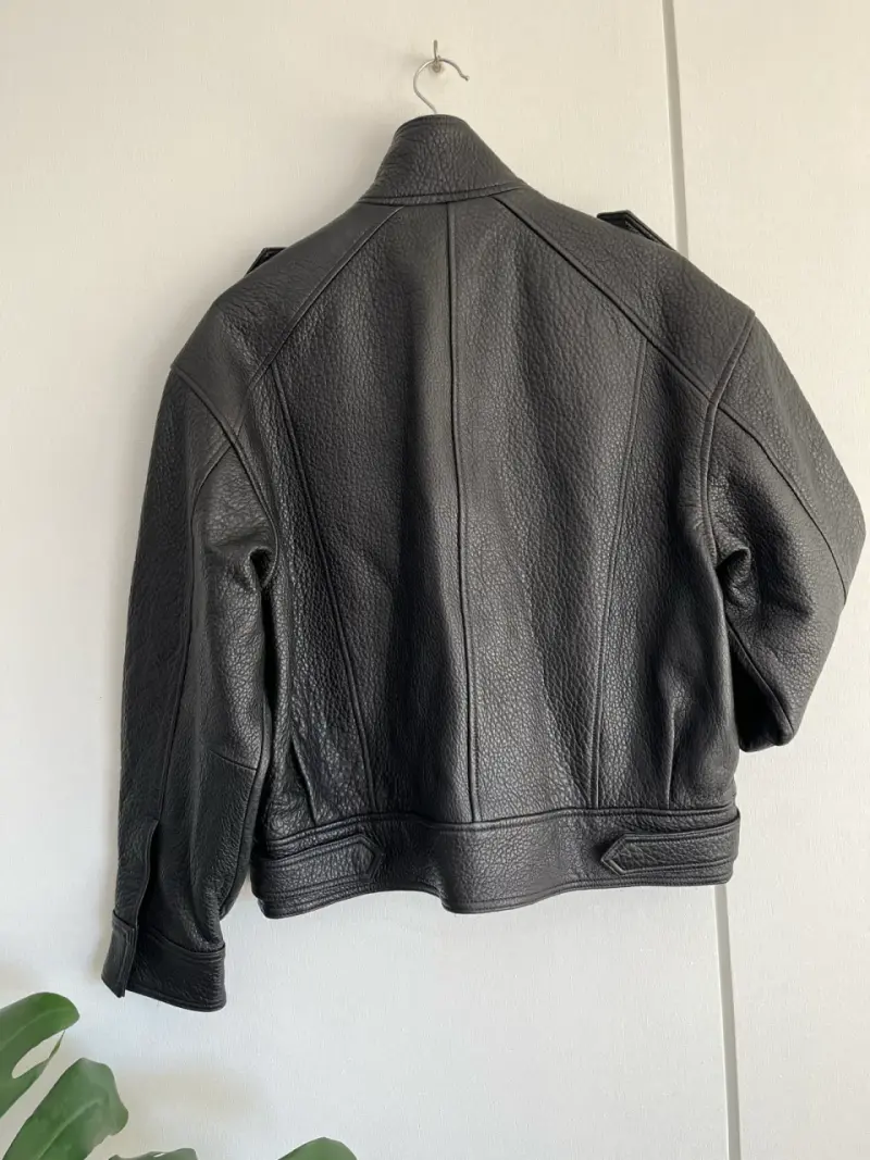 Chaqueta de cuero negra Zara mujer - 2