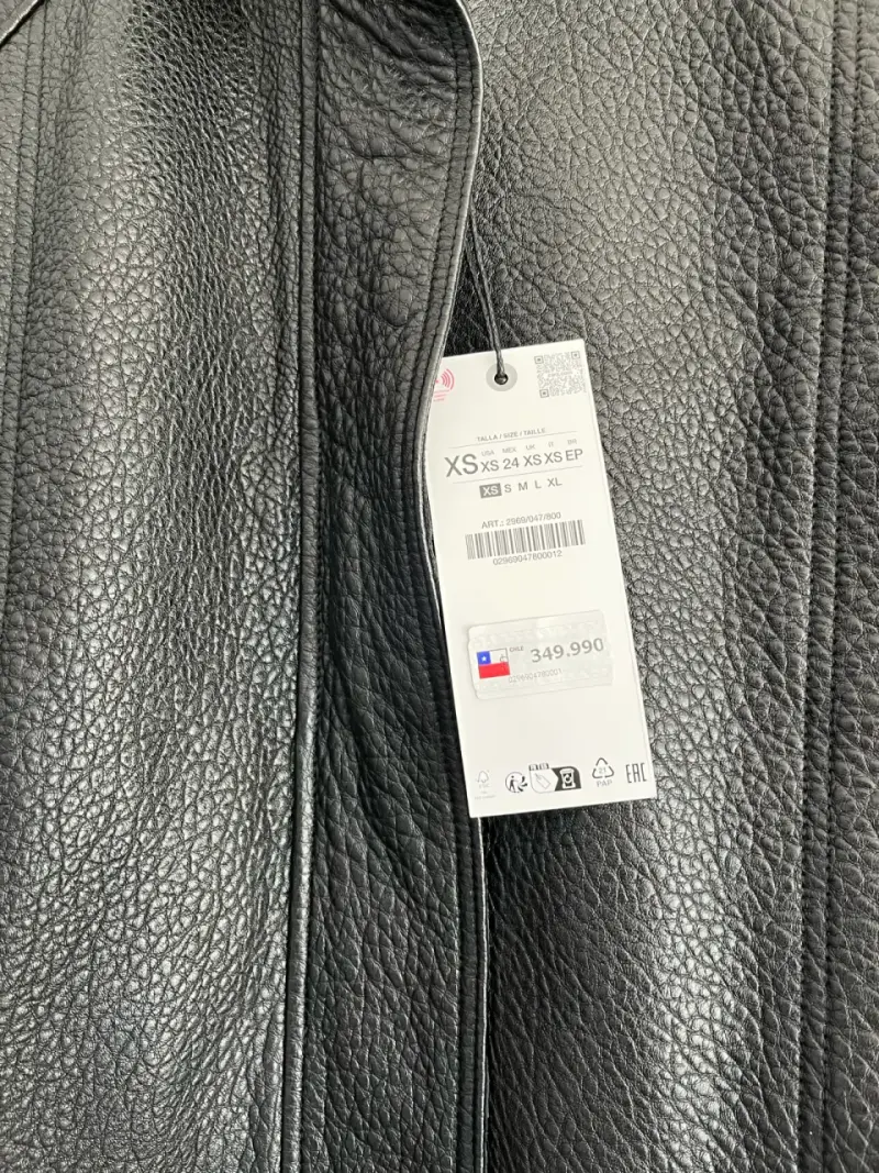 Chaqueta de cuero negra Zara mujer - 3