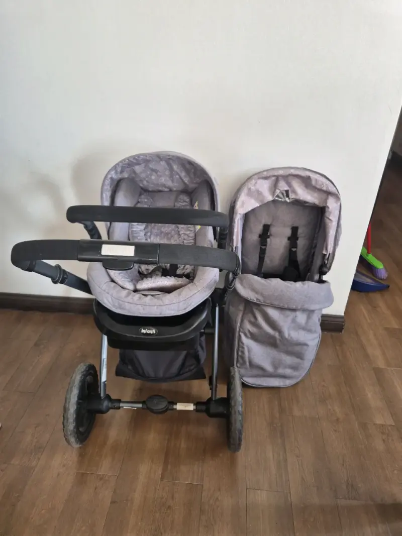Coche Moisés Infanti Epic 5G Gris con Huevito - 6