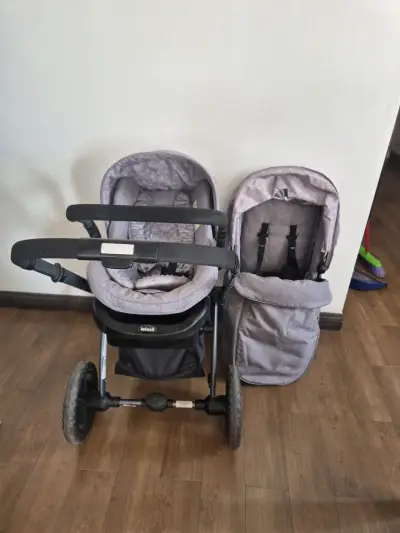 Coche Moisés Infanti Epic 5G Gris con Huevito - miniatura 6
