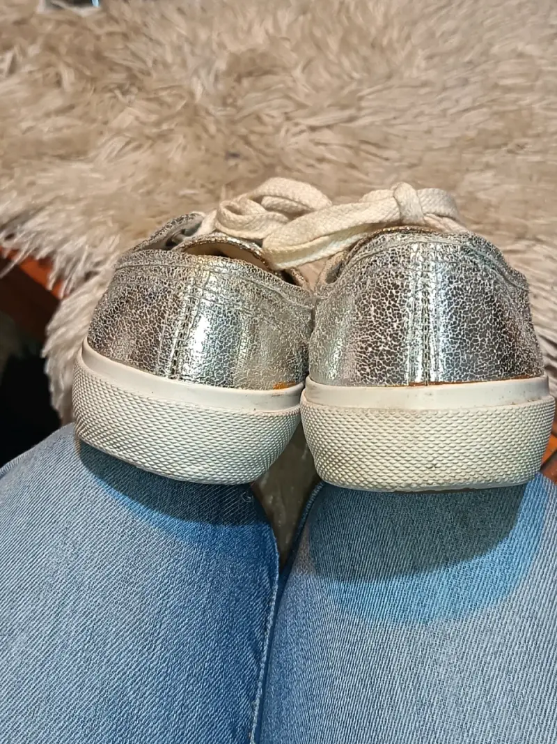 Zapatillas plateadas brillantes para mujer - 5