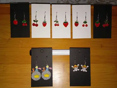 Set de aros colgantes divertidos y coloridos - miniatura 3