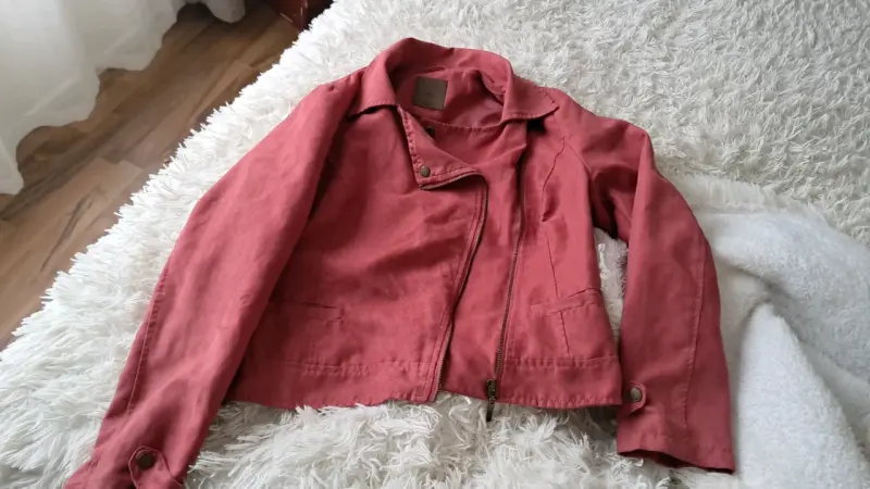 Chaqueta de mezclilla azul claro para mujer - 1
