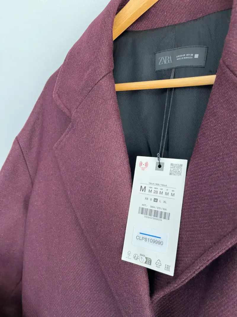 Abrigo burdeo Zara - 2
