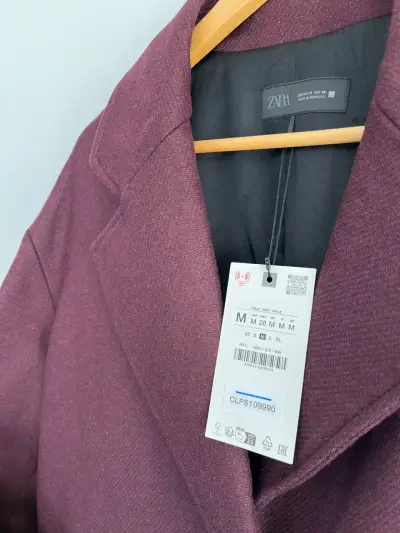 Abrigo burdeo Zara - miniatura 2