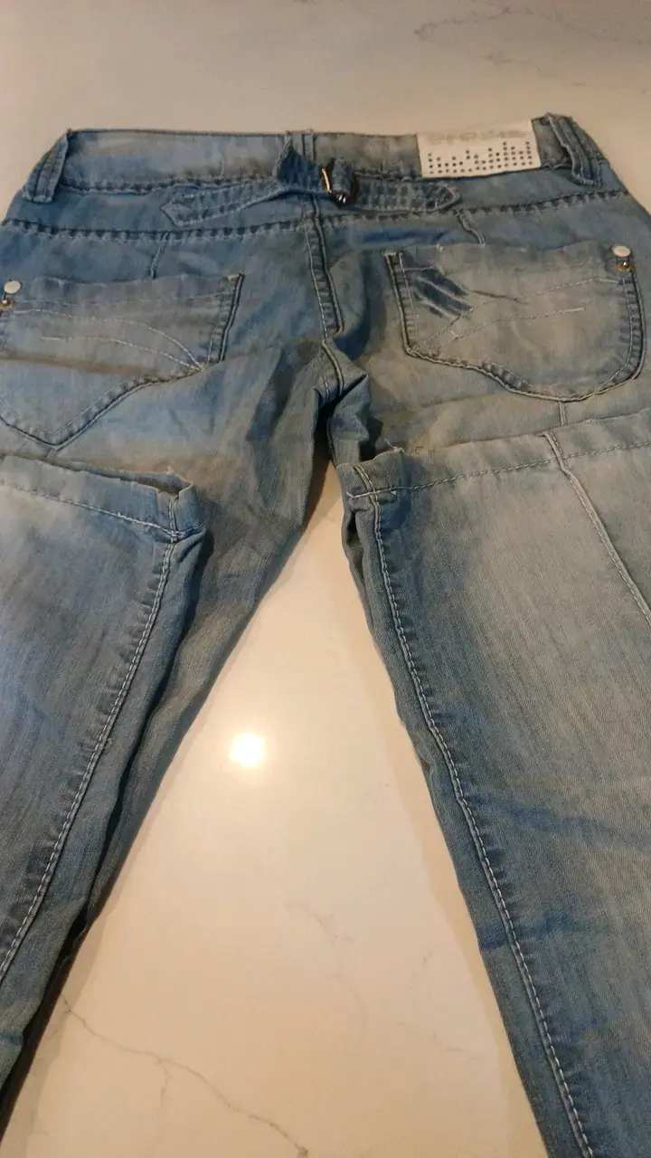 Jeans Efesis de mezclilla azul claro para mujer - 2