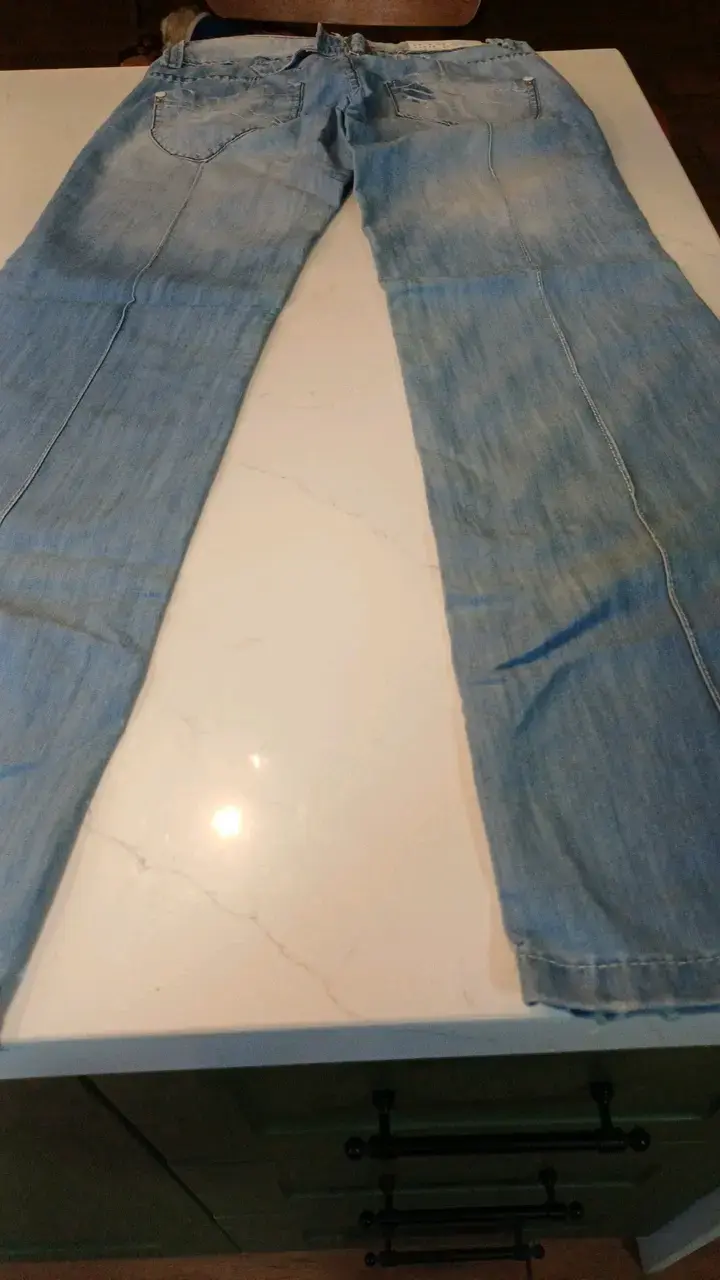 Jeans Efesis de mezclilla azul claro para mujer - 3