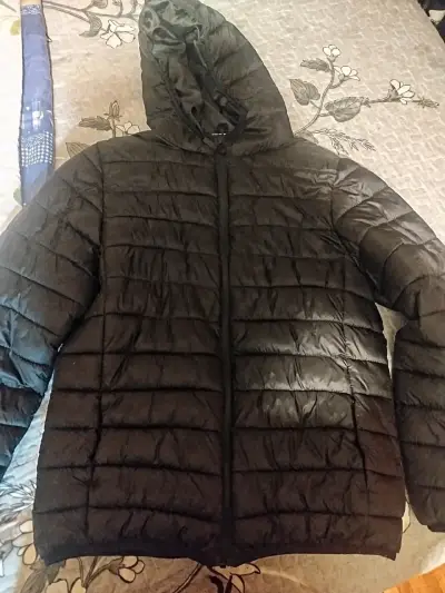 Chaqueta acolchada negra para niños TCO Boys - miniatura 1
