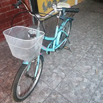 Bicicleta vintage Oxford celeste con canasto - miniatura 4