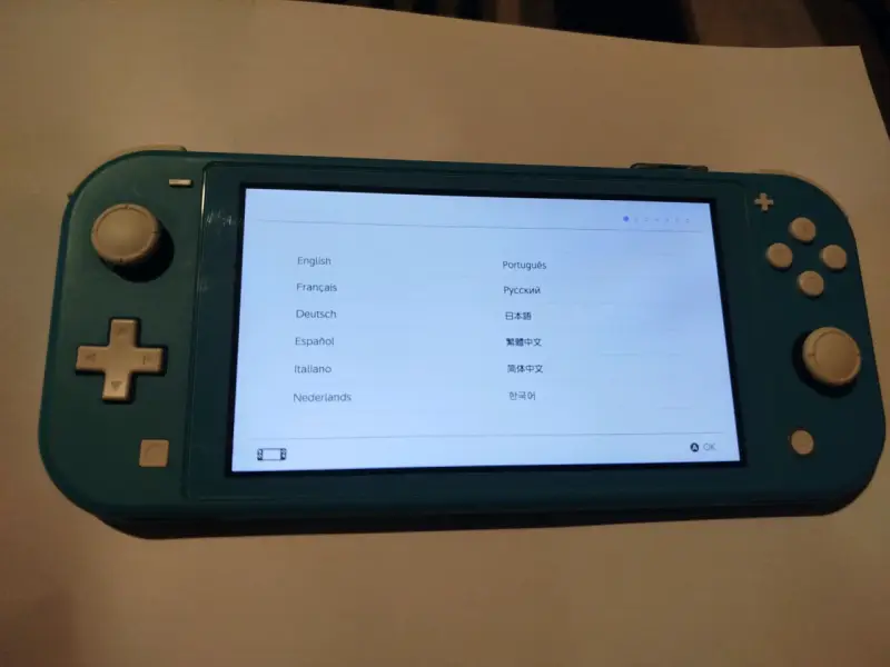 Consola portátil azul con pantalla táctil - 1